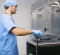 Transparent endoscope transport tray and clear lid with stainless steel scope cart