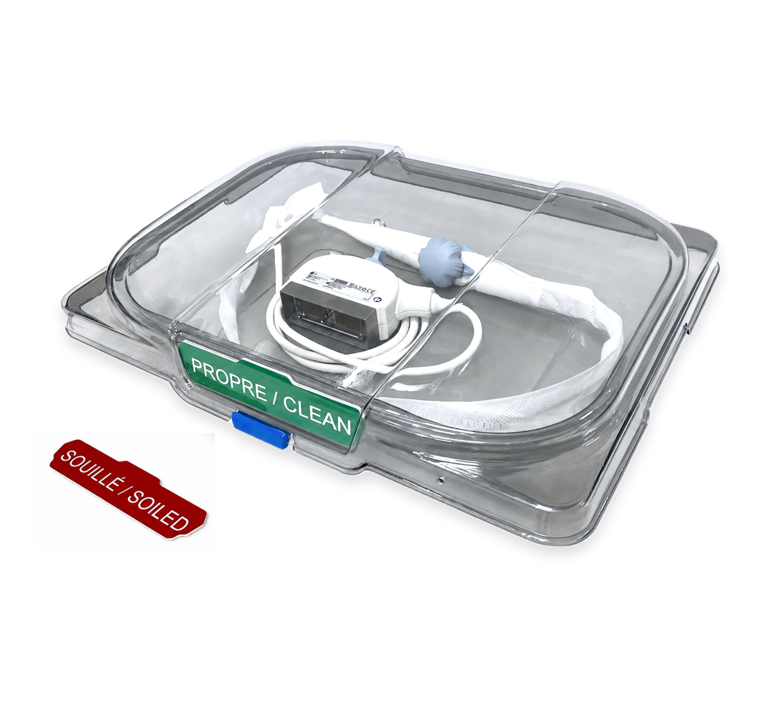 Tee probe transport tray with lid 