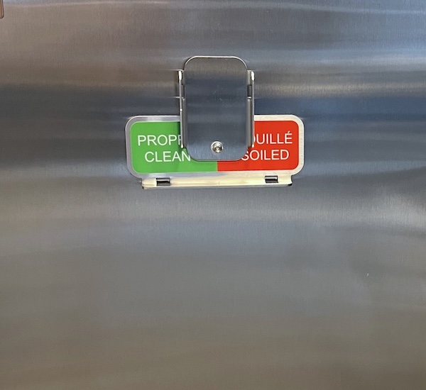 indicateur propre souillé pour chariot de cas