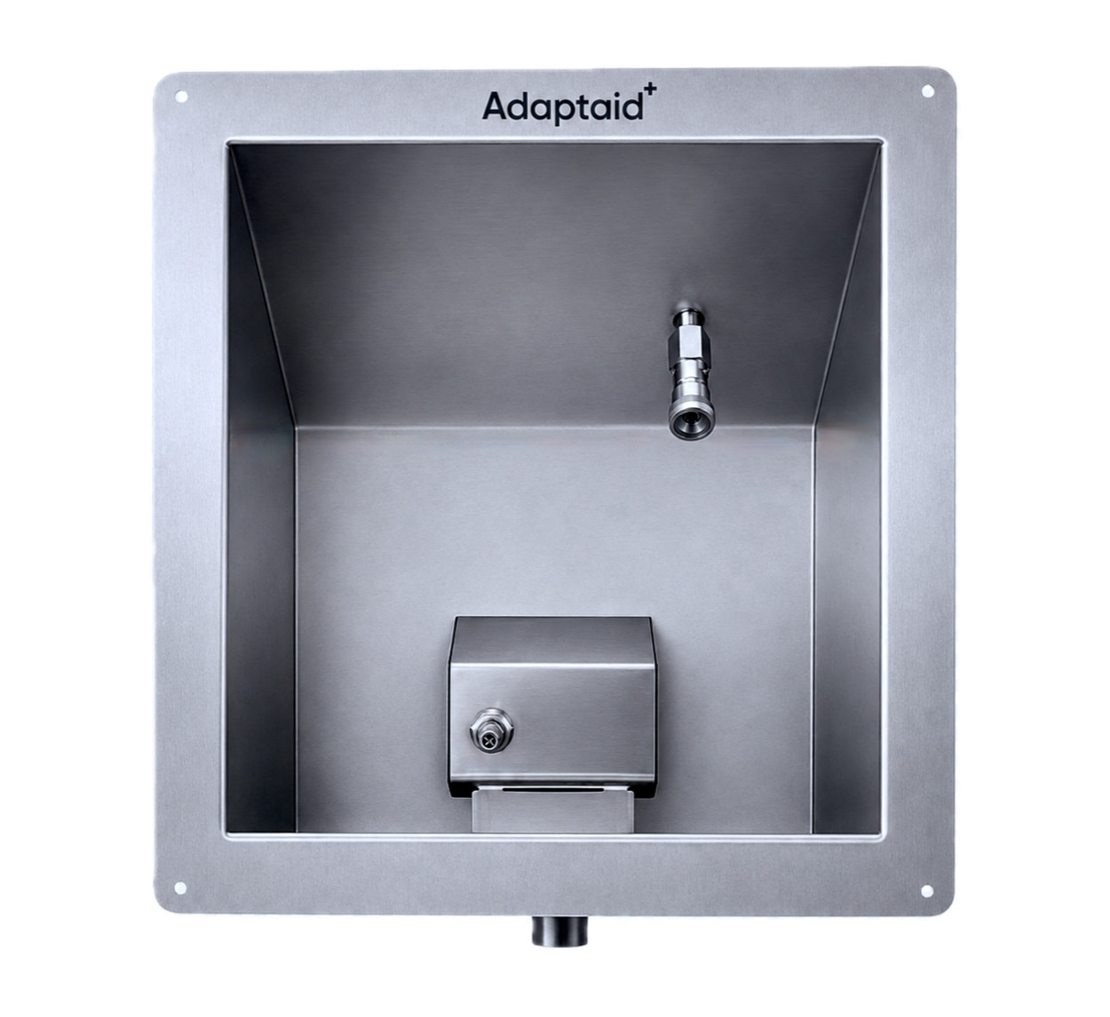 Wall-mounted dialysis station with purified water connection