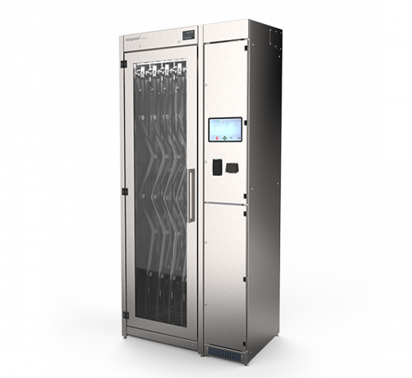 Armoire à endoscopes pour un stockage sécurisé avec système de traçabilité et séchage des canaux, ventilation en pression positive avec filtres HEPA