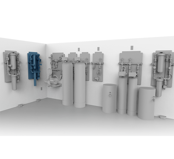 Système central de traitement de l'eau avec panneau de filtration de l'eau chaude